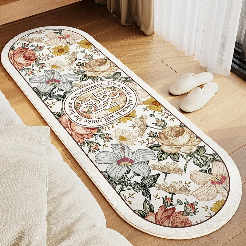 Rug for Bedroom Floor Mat Bedside Long Foot Mats Oval Carpet Soft Fluffy Spring Summer Flower Home Decoration Rugs 침실 긴 카펫
Rug for Bedroom Floor Mat Bedside Long Foot Mats Oval Carpet Soft Fluffy Spring Summer Flower Home Decoration Rugs 침실 긴 카펫