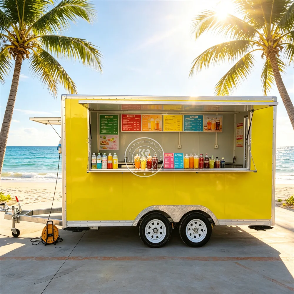 Customized Ice Cream Cart Mobile Kitchen Trailer Coffee Juice Food Truck Street Catering Mobile Food Trailer Fully Equipped
Customized Ice Cream Cart Mobile Kitchen Trailer Coffee Juice Food Truck Street Catering Mobile Food Trailer Fully Equipped