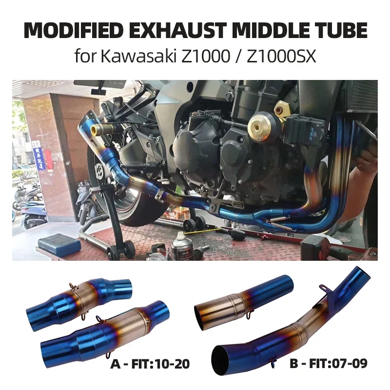 Stainless Steel Motorcycle Exhaust Middle Link Tube for Kawasaki Z1000 Z1000SX Exhaust System Modified Accessories Fit 07-20Year
Stainless Steel Motorcycle Exhaust Middle Link Tube for Kawasaki Z1000 Z1000SX Exhaust System Modified Accessories Fit 07-20Year