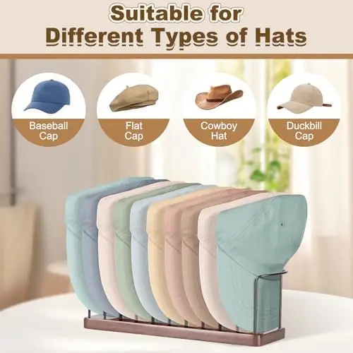 Wooden Tabletop Hat Rack Stand For Baseball, Flat, Cowboy And Duckbill Caps – Space Saving Non-Slip Organizer, 2 Pack
Wooden Tabletop Hat Rack Stand For Baseball, Flat, Cowboy And Duckbill Caps – Space Saving Non-Slip Organizer, 2 Pack