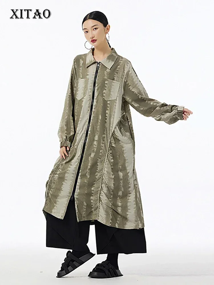 XITAO Лоскутное платье на молнии с карманами и принтом тай-дай, свободное повседневное платье-пальто длиной до щиколотки с отложным воротником и длинными рукавами, осень HJF10153
XITAO Лоскутное платье на молнии с карманами и принтом тай-дай, свободное повседневное платье-пальто длиной до щиколотки с отложным воротником и длинными рукавами, осень HJF10153