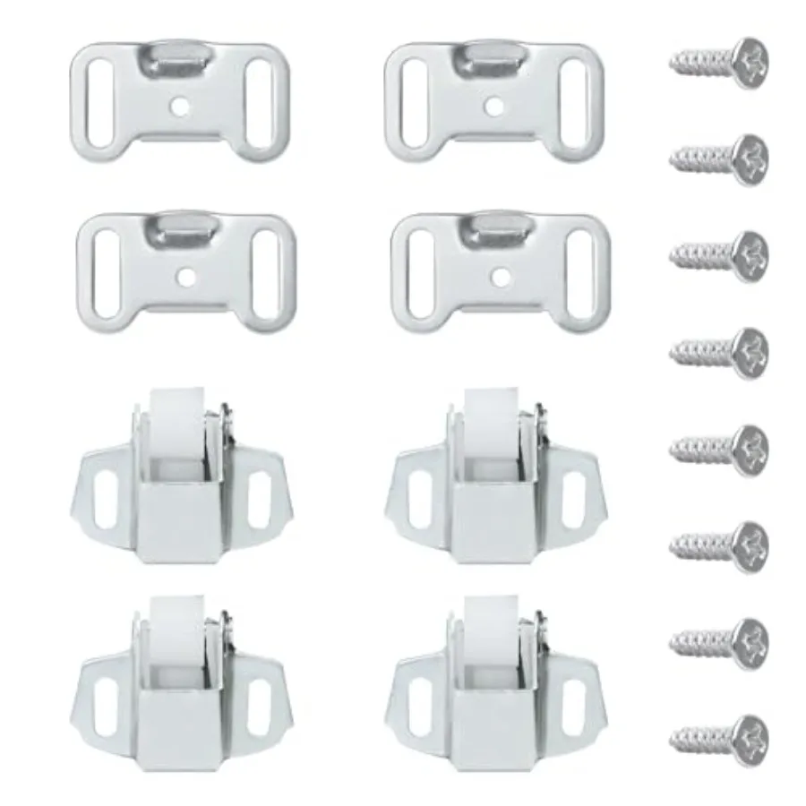 4 Pcs Mailbox Replacement Roller Catch Latch with 8 Screws Hardware, Heavy Duty Roller Wheel Spring Door Catch Latch for Mailbo
4 Pcs Mailbox Replacement Roller Catch Latch with 8 Screws Hardware, Heavy Duty Roller Wheel Spring Door Catch Latch for Mailbo
