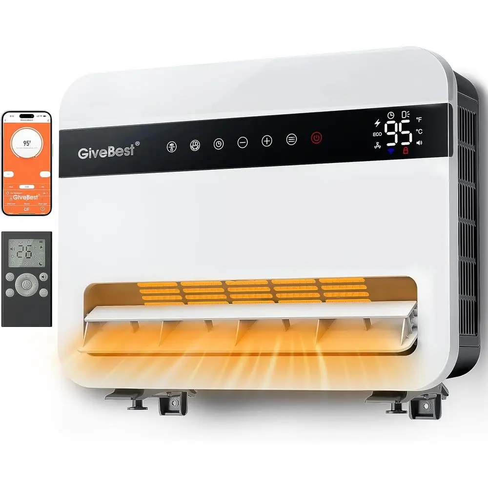 -Wall-Heater-or-Indoor-Use, 1500W Electric-Space-Heater, 120°Veal Oscillation,Compatible with Alexa, Adjustable tat, Remote Cont
-Wall-Heater-or-Indoor-Use, 1500W Electric-Space-Heater, 120°Veal Oscillation,Compatible with Alexa, Adjustable tat, Remote Cont