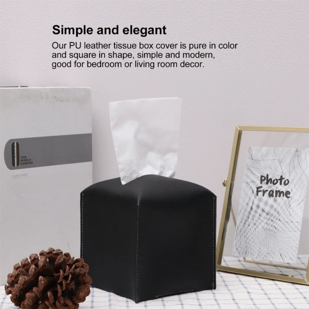 Minimalist Square PU Tissue Box Modern Style Waterproof Tissue Container Decorative Tissue Holder Kitchen Countertop
Minimalist Square PU Tissue Box Modern Style Waterproof Tissue Container Decorative Tissue Holder Kitchen Countertop