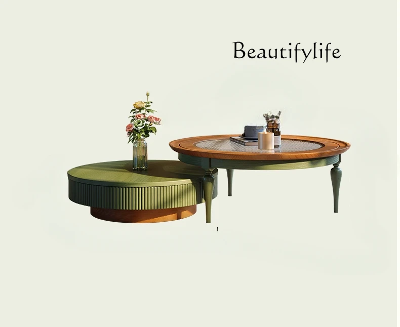 Coffee table living room solid wood coffee table French retro ash wood size round combination coffee table
Coffee table living room solid wood coffee table French retro ash wood size round combination coffee table