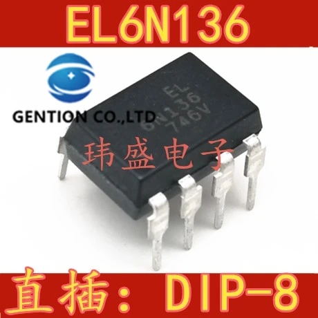 10PCS High-speed optical coupling EL6N136 6N136 DIP-6 in stock 100% new and original
10PCS High-speed optical coupling EL6N136 6N136 DIP-6 in stock 100% new and original