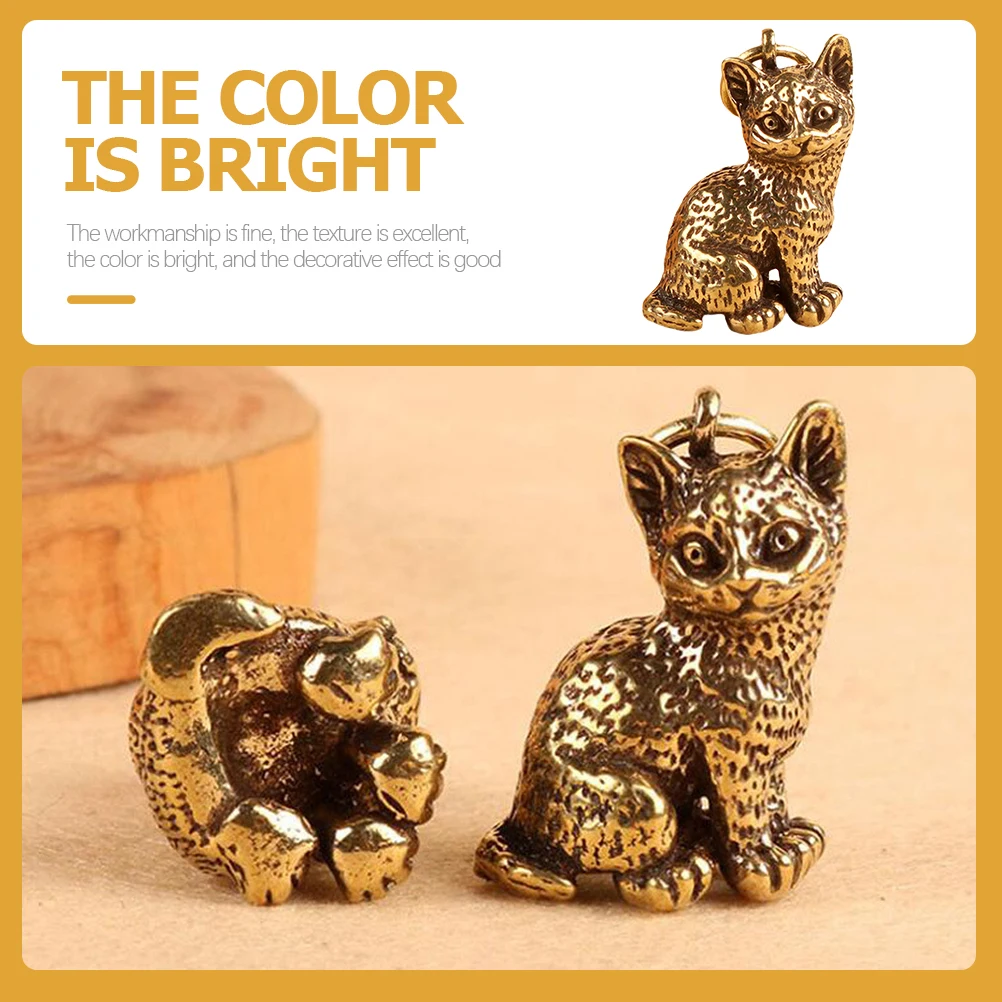 4 Pcs Brass Cat Pendant Keychain Vintage Crafts Small Craft Hanging Decor DIY Jewelry Making Animal Charms Kitten Adornment 
4 Pcs Brass Cat Pendant Keychain Vintage Crafts Small Craft Hanging Decor DIY Jewelry Making Animal Charms Kitten Adornment