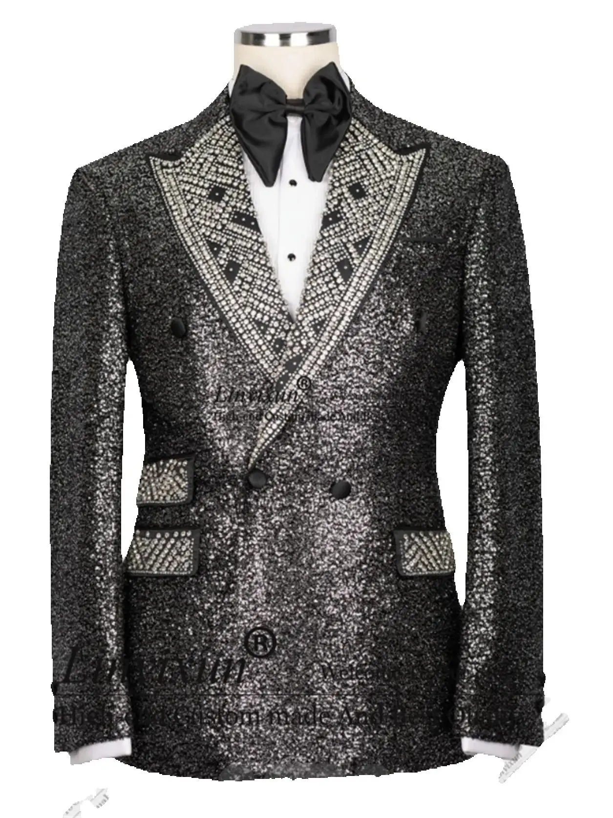 Shiny Stylish Beades Embroidered Tuxedos Men Suits 3 Pieces Wedding Groom Dinner Party Male Prom Blazers Customized ropa hombre
Shiny Stylish Beades Embroidered Tuxedos Men Suits 3 Pieces Wedding Groom Dinner Party Male Prom Blazers Customized ropa hombre