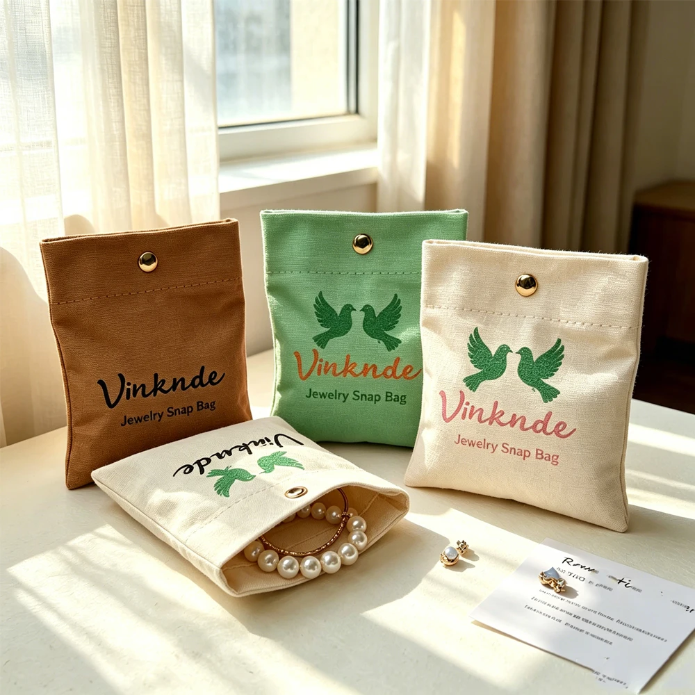 50Pcs Custom Logo Cotton Envelope Jewelry Bag for Ring Earring Key Bracelet Necklace Hairpin Packaging Snap Button Jewelry Pouch
50Pcs Custom Logo Cotton Envelope Jewelry Bag for Ring Earring Key Bracelet Necklace Hairpin Packaging Snap Button Jewelry Pouch