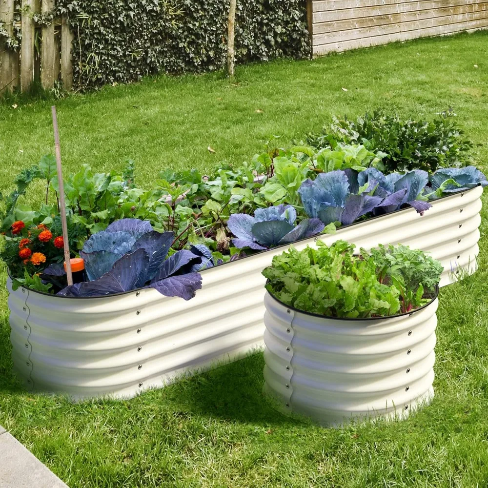 Olle 4-Style Modular Galvanized Raised Garden Beds Outdoor Easy Quick Setup, 17" Tall, 4-in-1 Metal Planter Boxes Outdoor for
Olle 4-Style Modular Galvanized Raised Garden Beds Outdoor Easy Quick Setup, 17" Tall, 4-in-1 Metal Planter Boxes Outdoor for