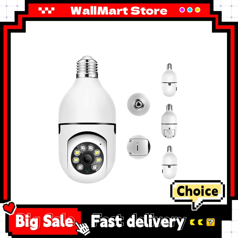 Камера наблюдения с лампочкой, полноцветная камера ночного видения, автоматическое отслеживание человека, зум, внутренний монитор безопасности, Wi-Fi камера 
Камера наблюдения с лампочкой, полноцветная камера ночного видения, автоматическое отслеживание человека, зум, внутренний монитор безопасности, Wi-Fi камера