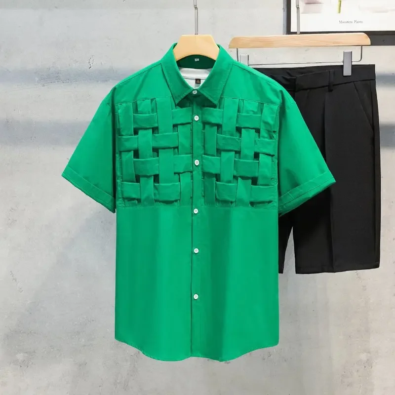 EBAIHUI Men's Woven Shirt Summer High Street Vintage Solid Color Male Blouse Loose Lapel Casual Versatile Top
EBAIHUI Men's Woven Shirt Summer High Street Vintage Solid Color Male Blouse Loose Lapel Casual Versatile Top