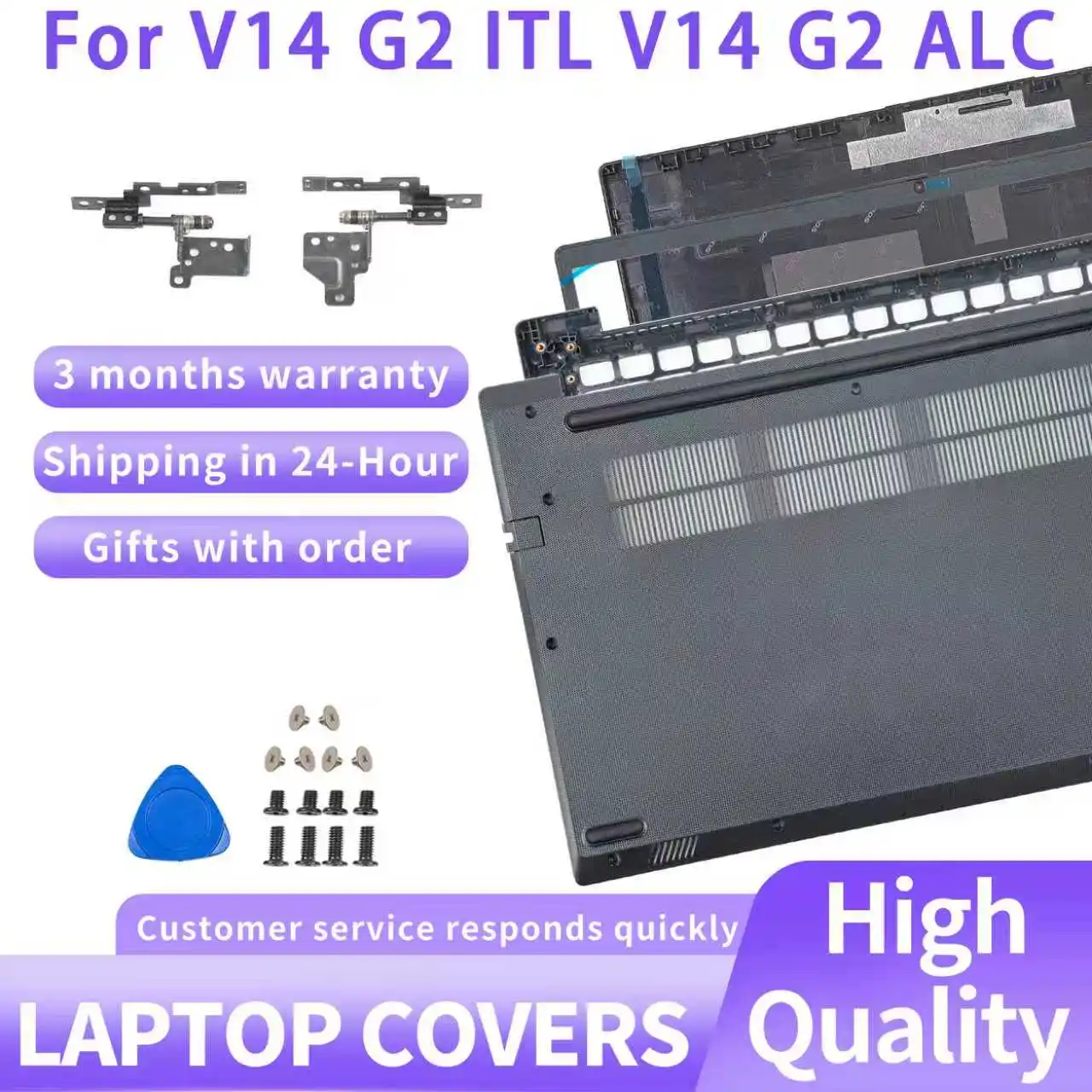 New Housing Case For Screen V14 G2 ITL V14 G2 ALC LCD Back Case Front Bezel Hinges palmrest Bottom Case Gary/Black
New Housing Case For Screen V14 G2 ITL V14 G2 ALC LCD Back Case Front Bezel Hinges palmrest Bottom Case Gary/Black