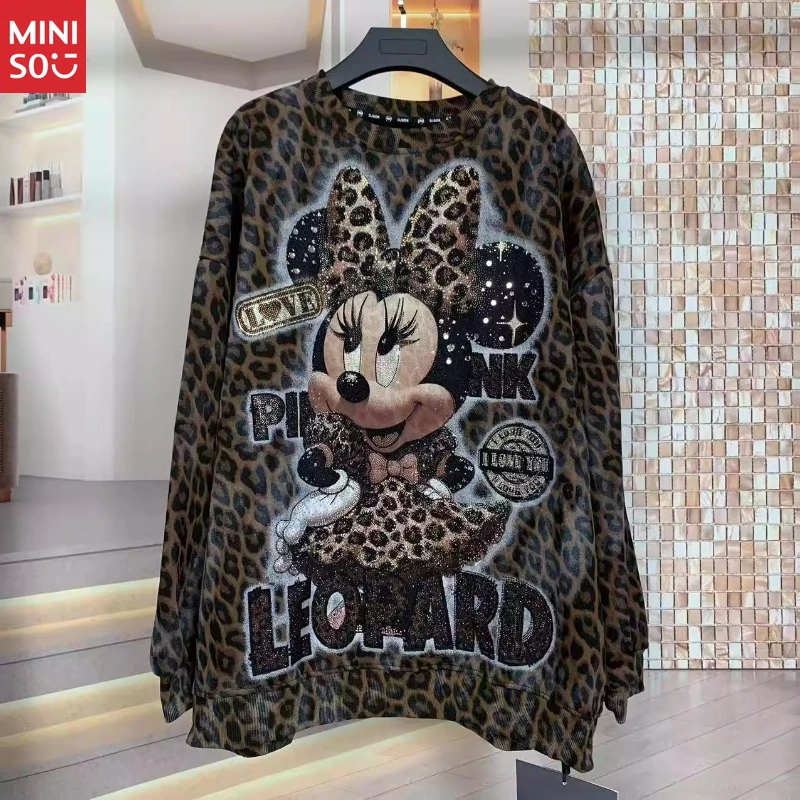 Disney Glittering Rhinestone Hoodie | Women's Plush Leopard Print Pullover | Fashion Winter Top
Disney Glittering Rhinestone Hoodie | Women's Plush Leopard Print Pullover | Fashion Winter Top