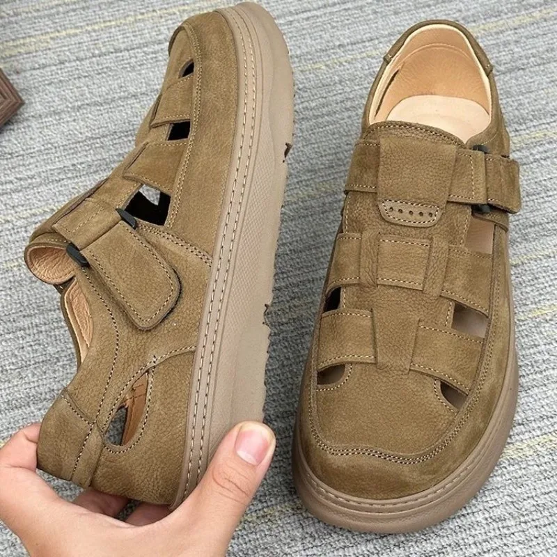 Hole Mule Sandals Men's 2026 Summer Cowskin New Lightweight Hollow Shoes Breathable Cowhide Casual Natural Leather Shoes
Hole Mule Sandals Men's 2026 Summer Cowskin New Lightweight Hollow Shoes Breathable Cowhide Casual Natural Leather Shoes