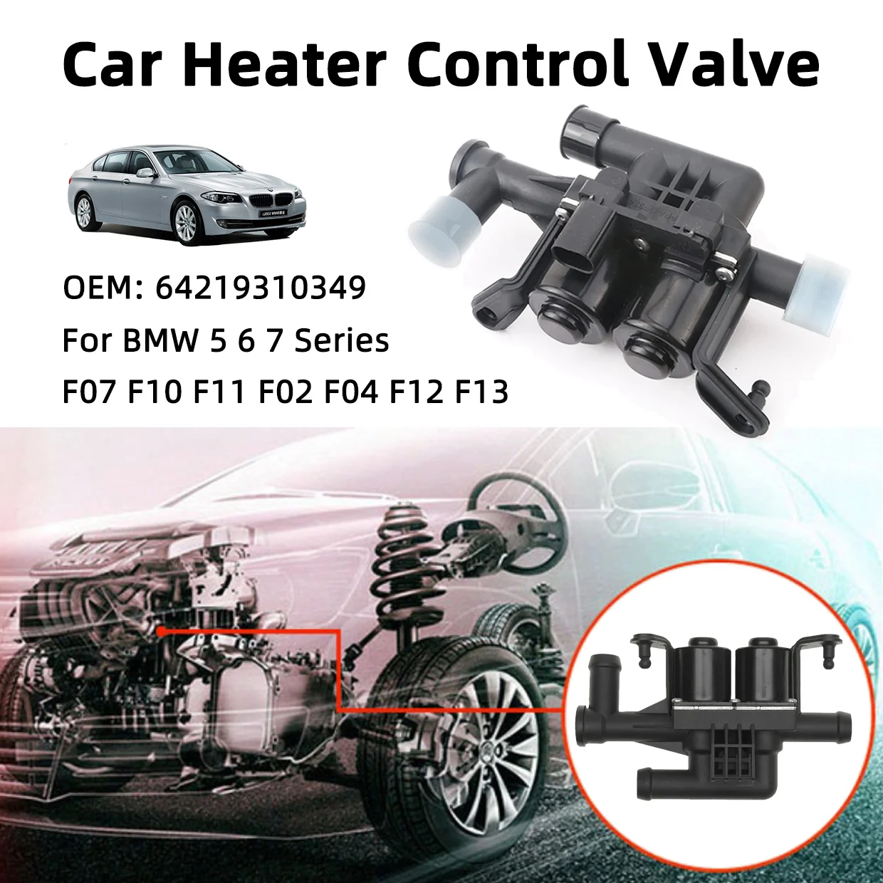 Car Heating System Control Water Valve Air Conditioning Heating Valve For BMW 5 6 7 Series F07 F10 F11 F02 F04 64219310349
Car Heating System Control Water Valve Air Conditioning Heating Valve For BMW 5 6 7 Series F07 F10 F11 F02 F04 64219310349