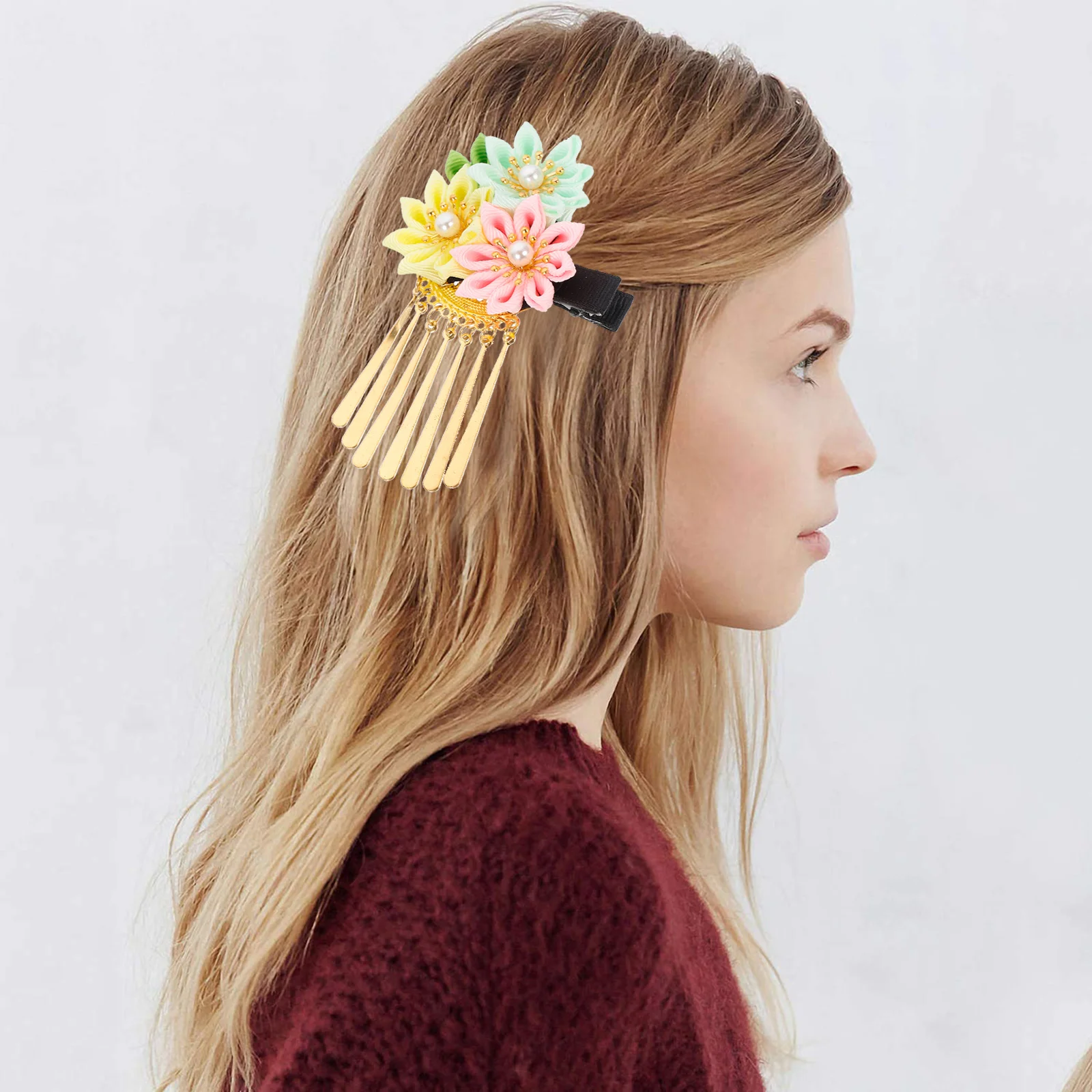 2 Pcs Tassel Hair Clip Japanese Style Floral Barrette Wedding Hairpin Vintage Hair Accessories Ribbon Clips for Kimono
2 Pcs Tassel Hair Clip Japanese Style Floral Barrette Wedding Hairpin Vintage Hair Accessories Ribbon Clips for Kimono