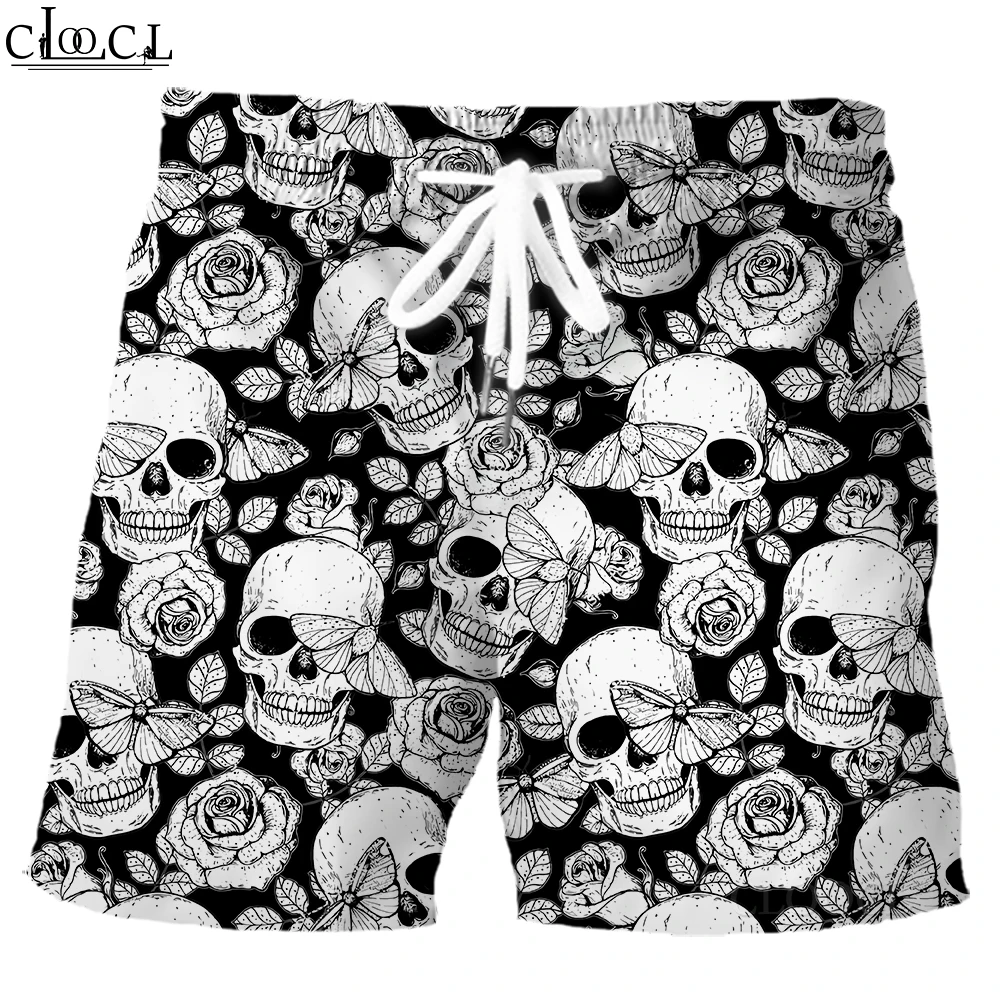 CLOOCL Fashion Mens Shorts Black White Skull Floral 3D Printed Pants Elastic Pockets Sports Shorts Beach Shorts Men Clothing
CLOOCL Fashion Mens Shorts Black White Skull Floral 3D Printed Pants Elastic Pockets Sports Shorts Beach Shorts Men Clothing
