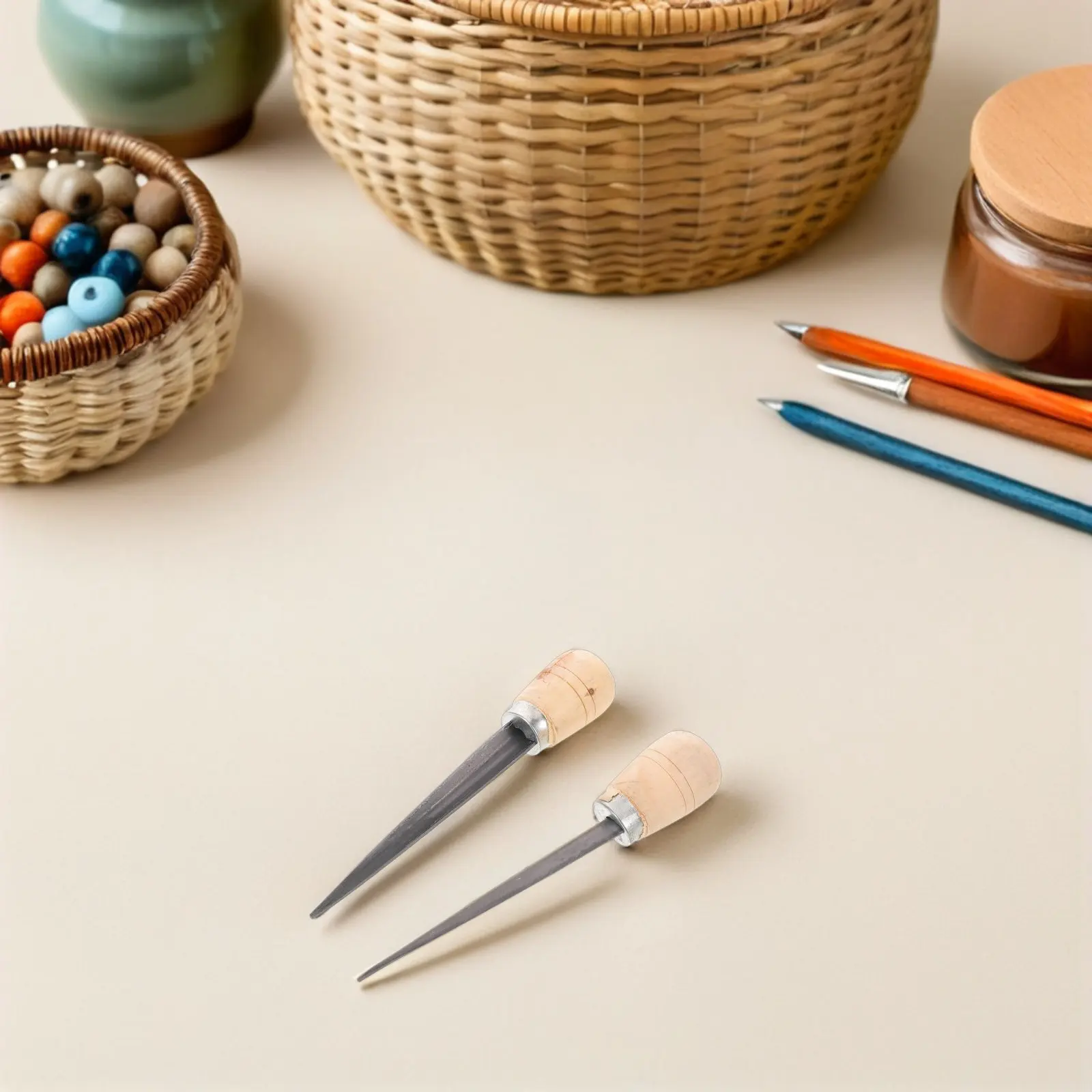 3Pcs Hand Weaving Auxiliary Tools Wooden Handle Scratch Awl Basket Weaving Kit Cane Seat Repair Furniture Rattan Craft Supplies
3Pcs Hand Weaving Auxiliary Tools Wooden Handle Scratch Awl Basket Weaving Kit Cane Seat Repair Furniture Rattan Craft Supplies