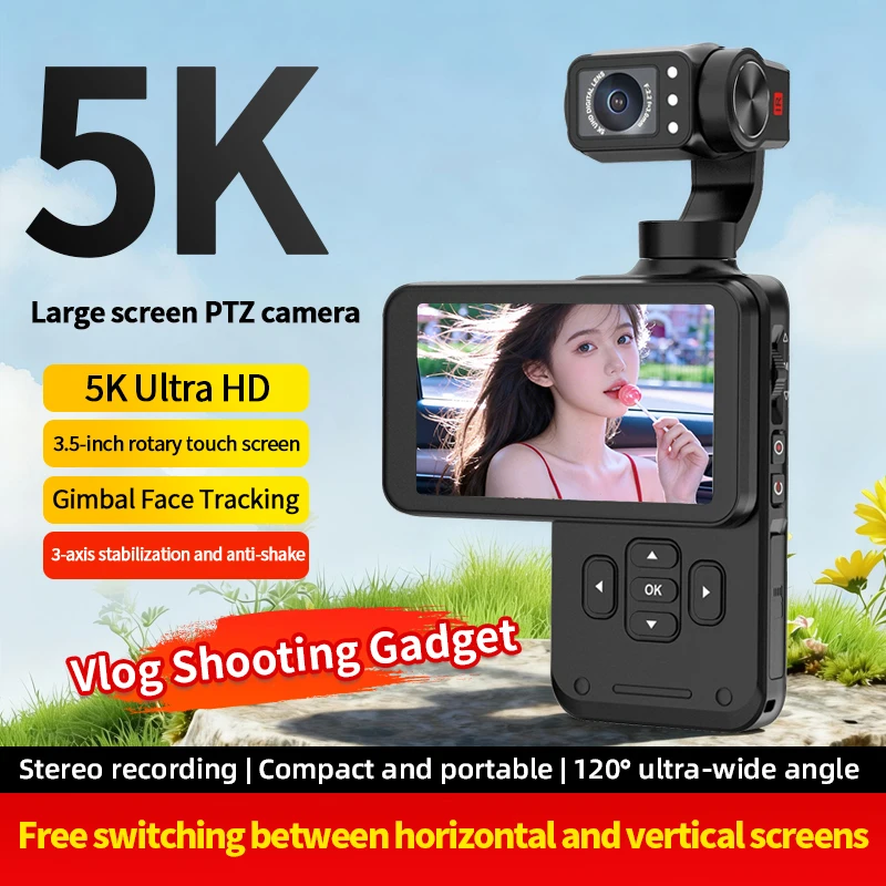 M5 Handheld Gimbal Pocket Camera 20MP HD Anti-Shake Long Battery Life Travel Vlog Portable Camcorder Wireless Remote Control
M5 Handheld Gimbal Pocket Camera 20MP HD Anti-Shake Long Battery Life Travel Vlog Portable Camcorder Wireless Remote Control