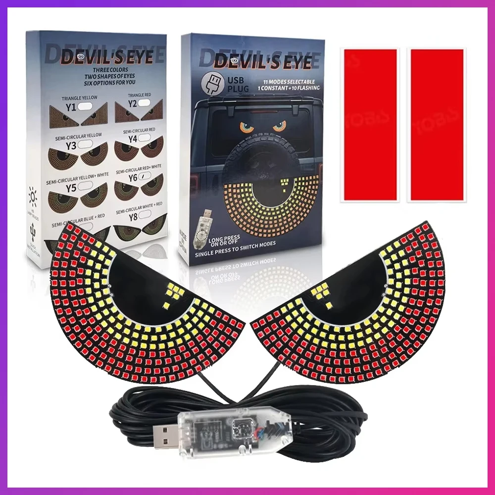 2 шт. автомобильный светодиодный декоративный светильник «Глаз дьявола», задний сигнальный светильник, красный глаз дьявола, атмосферный светильник, плагин, аксессуары для авто украшения 
2 шт. автомобильный светодиодный декоративный светильник «Глаз дьявола», задний сигнальный светильник, красный глаз дьявола, атмосферный светильник, плагин, аксессуары для авто украшения