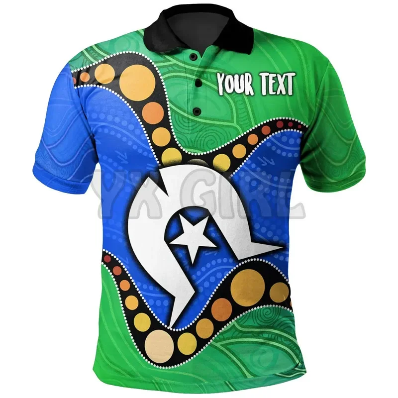 2024 Summer for men Custom Name Australia Torres Strait Islands Flag with Aboriginal 3D printed Short sleeve shirts Tops camisas
2024 Summer for men Custom Name Australia Torres Strait Islands Flag with Aboriginal 3D printed Short sleeve shirts Tops camisas