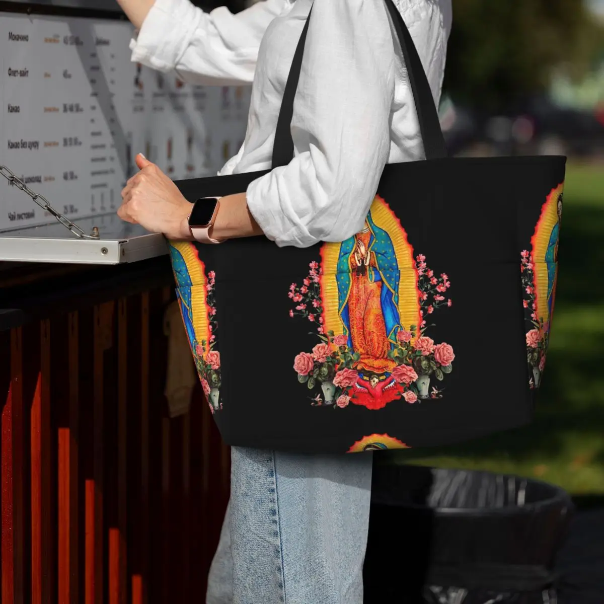Virgin Of Guadalupe Beach Tote Bag Sport Gym Yoga Duffle Large Tote Bag Women Travel Bag Fitness bag
Virgin Of Guadalupe Beach Tote Bag Sport Gym Yoga Duffle Large Tote Bag Women Travel Bag Fitness bag