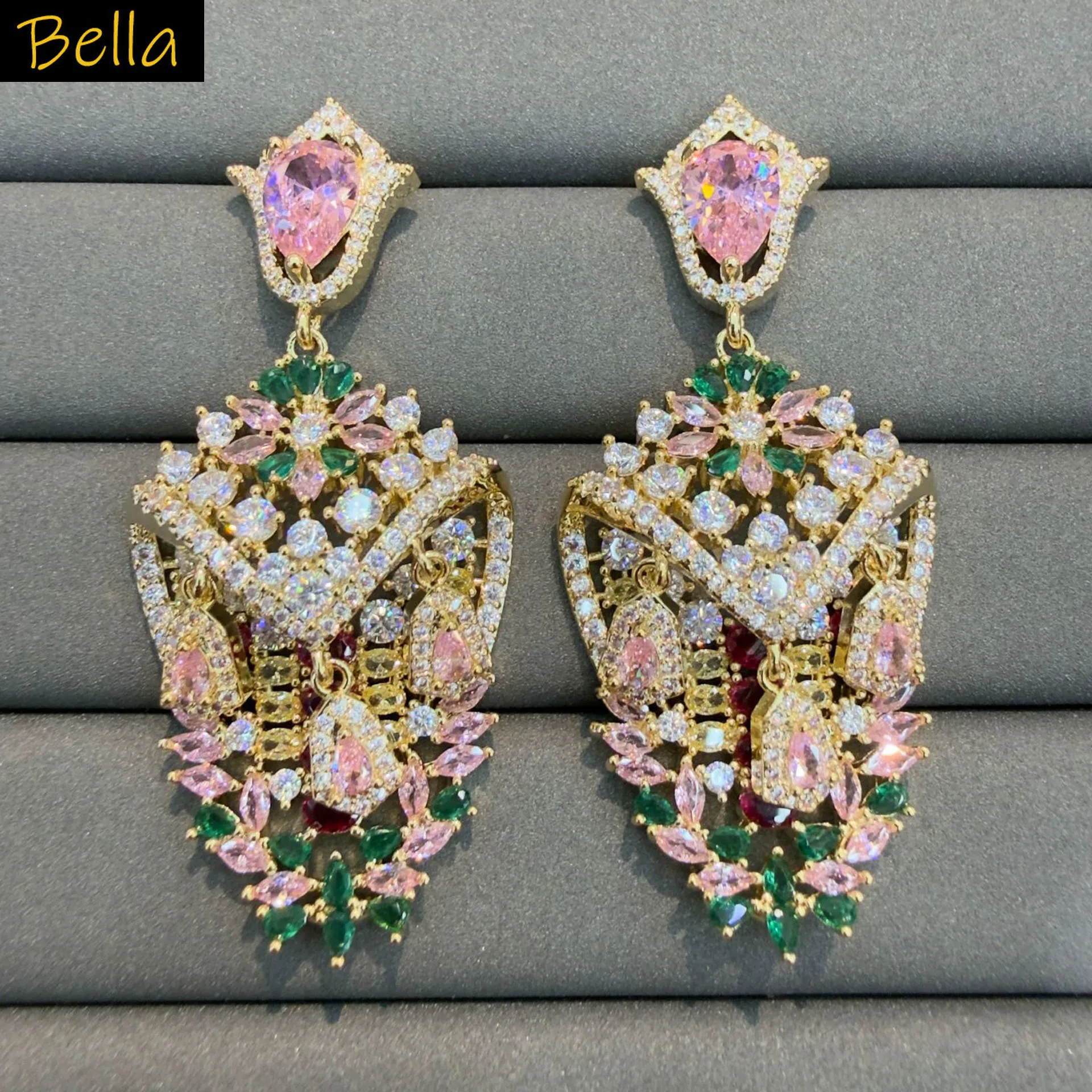Exquisite Cubic Zirconia Earrings Luxurious Sparkly Jewelry for Dinner Party Wedding Gala Event Unique Dangle Earrings Women
Exquisite Cubic Zirconia Earrings Luxurious Sparkly Jewelry for Dinner Party Wedding Gala Event Unique Dangle Earrings Women