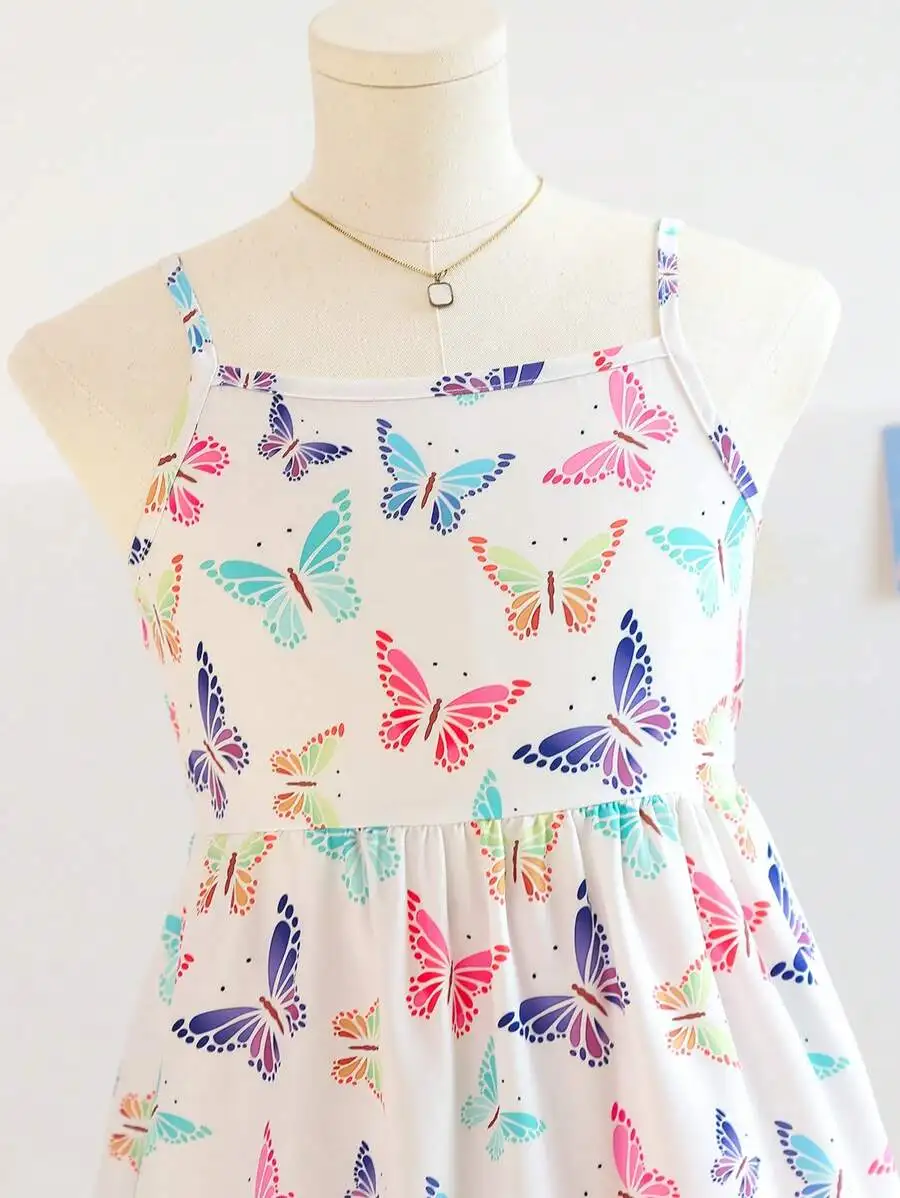 Colorful Butterfly Print Sleeveless Dress Summer Vacation Style
Colorful Butterfly Print Sleeveless Dress Summer Vacation Style