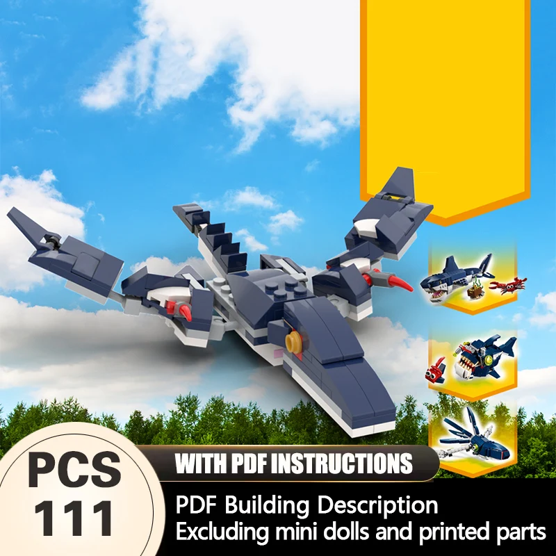 Creators Animal Series Model MOC Building Bricks 4-In-1 Pterosaur Modular Technology Gifts Holiday Assemble Children Toys Suit
Creators Animal Series Model MOC Building Bricks 4-In-1 Pterosaur Modular Technology Gifts Holiday Assemble Children Toys Suit
