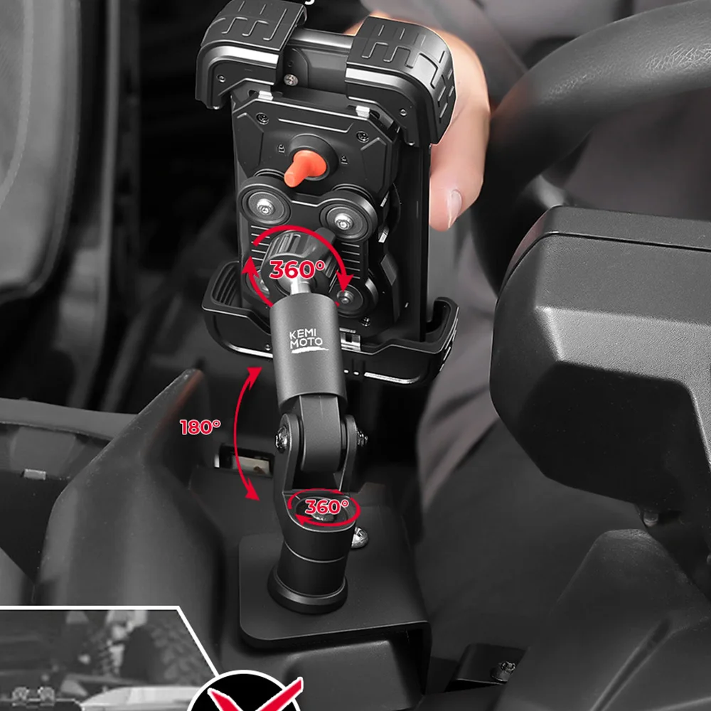 Shockproof Phone Mount Holder For Can Am X3/X3 Max 2017-2025 360° Rotation Multi-Angle Adjustable ABS & Aluminum UTV
Shockproof Phone Mount Holder For Can Am X3/X3 Max 2017-2025 360° Rotation Multi-Angle Adjustable ABS & Aluminum UTV