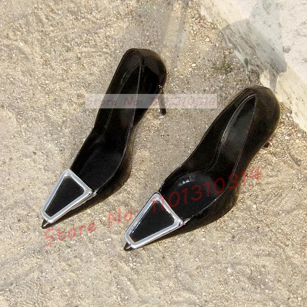 Square silver-metal Pointy Sandals Sexy Women Luxury Back Strap Patent Leather Sandals Summer Shiny Black Heels Dress Sandals
Square silver-metal Pointy Sandals Sexy Women Luxury Back Strap Patent Leather Sandals Summer Shiny Black Heels Dress Sandals