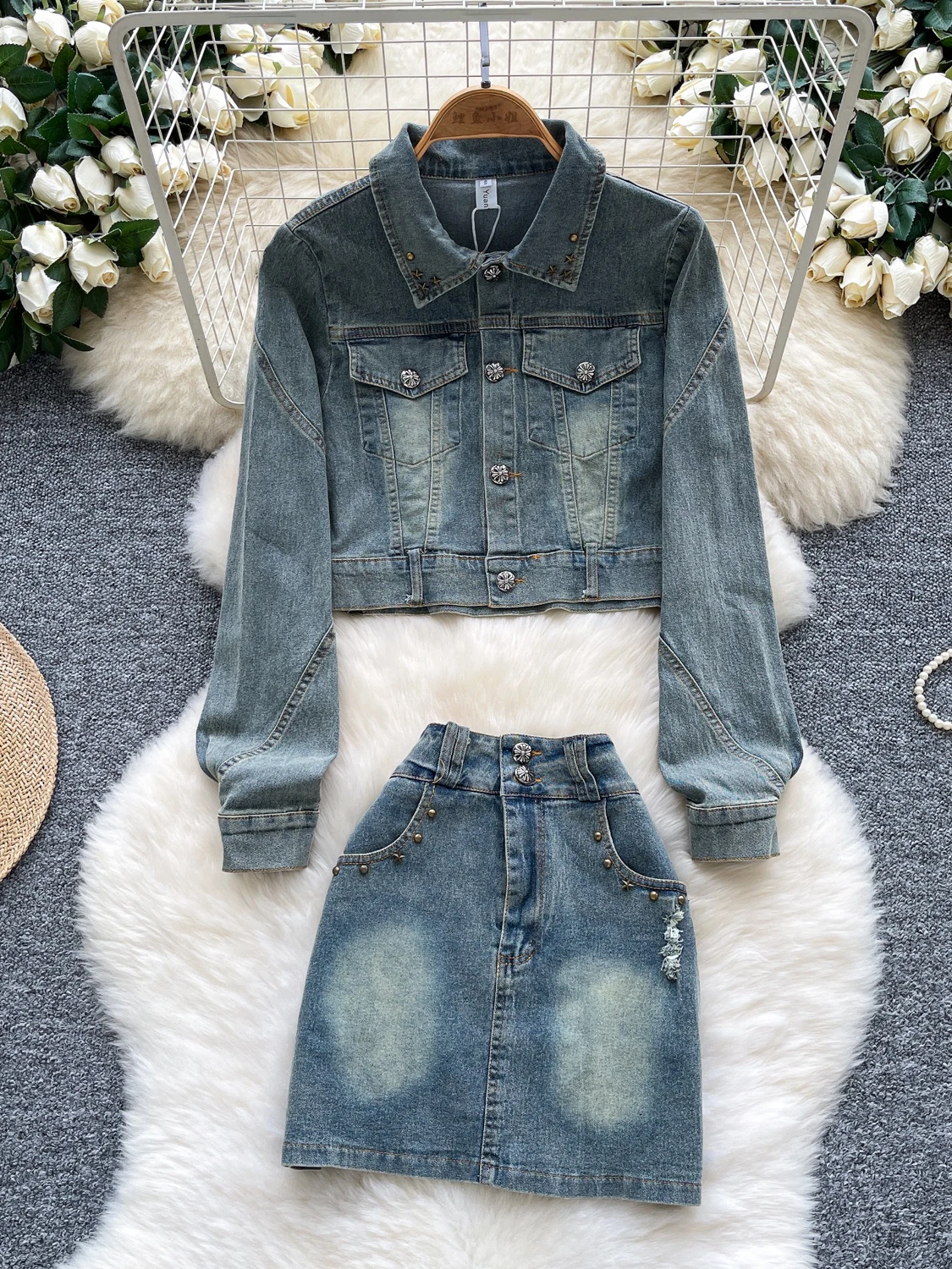 Гонконг Sle Chic Женский модный комплект с высокой талией ор Sve Long Sve Джинсовая джинсовая юбка Осенний сезон Повседневная...
Гонконг Sle Chic Женский модный комплект с высокой талией ор Sve Long Sve Джинсовая джинсовая юбка Осенний сезон Повседневная...