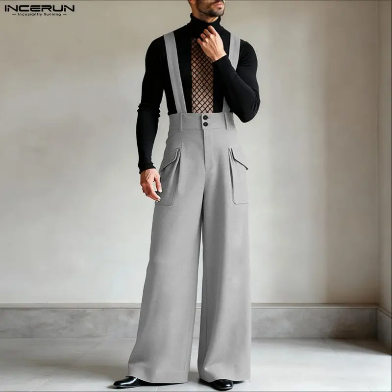 Мужской комбинезон INCERUN, однотонный, свободный, повседневный, на бретелях, уличный стиль, 2026, элегантный, модный, для отдыха, мужские брюки-комбинезон
Мужской комбинезон INCERUN, однотонный, свободный, повседневный, на бретелях, уличный стиль, 2026, элегантный, модный, для отдыха, мужские брюки-комбинезон