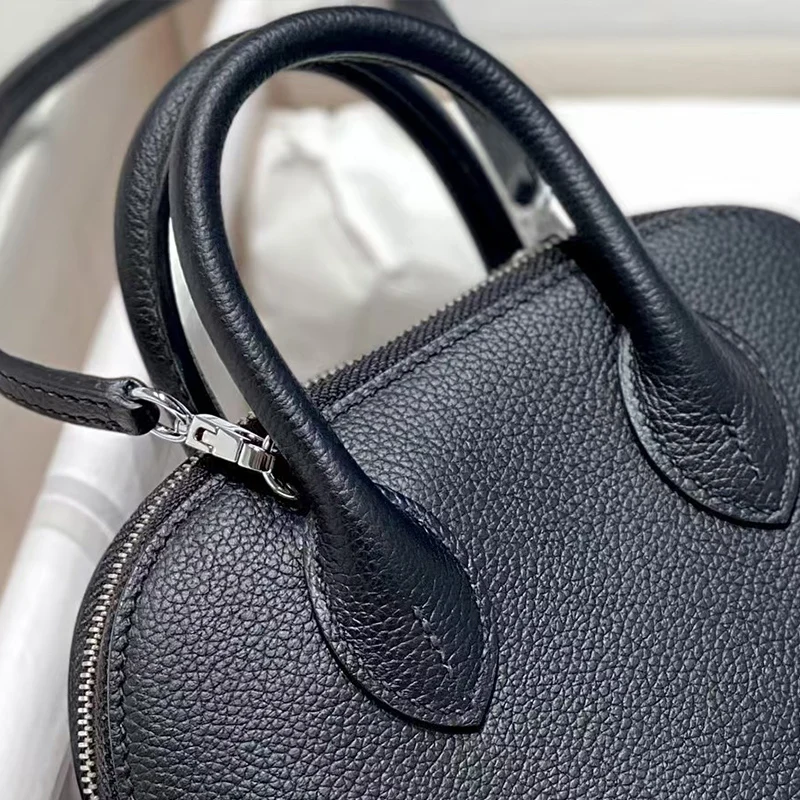 Bowling Bag oulder Crossbody Handbag Women's Goat Leather Bla Silver Briti Sle Casual Summer Handbags
Bowling Bag oulder Crossbody Handbag Women's Goat Leather Bla Silver Briti Sle Casual Summer Handbags