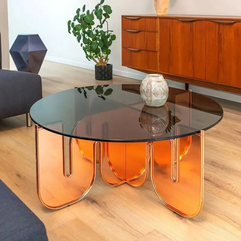 Acrylic coffee table creative personality advanced lighting luxury transparent glass round living room modern coffee table
Acrylic coffee table creative personality advanced lighting luxury transparent glass round living room modern coffee table