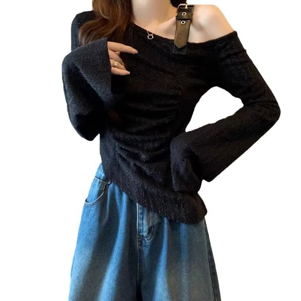 Casual Outing Long Sleeved Top Stylish Off Shoulder Knit Casual Top Ladies Casual Top Daily Wear One Shoulder Collar
Casual Outing Long Sleeved Top Stylish Off Shoulder Knit Casual Top Ladies Casual Top Daily Wear One Shoulder Collar