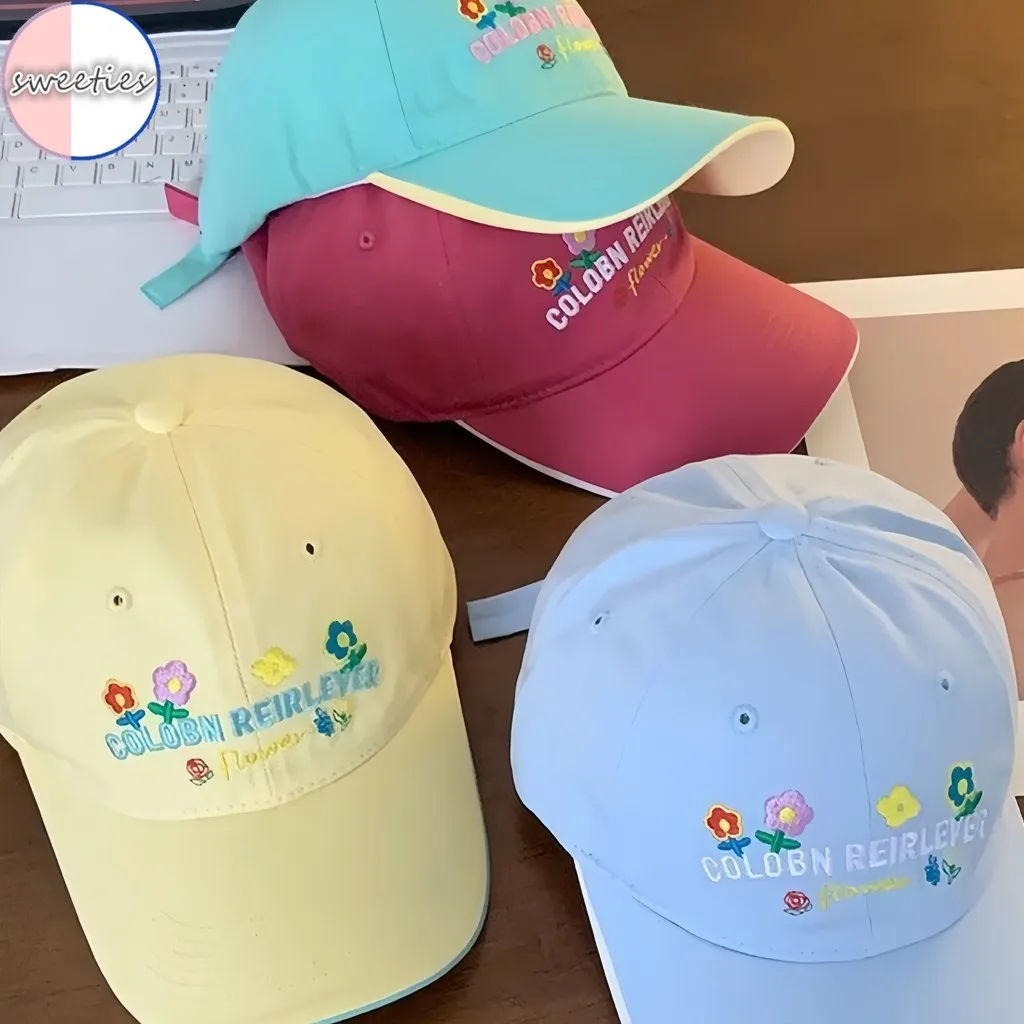 Spring Flower Baseball Cap Sweet Letter Embroidery Fashionable Women's Sun Protection Duckbill Cap
Spring Flower Baseball Cap Sweet Letter Embroidery Fashionable Women's Sun Protection Duckbill Cap