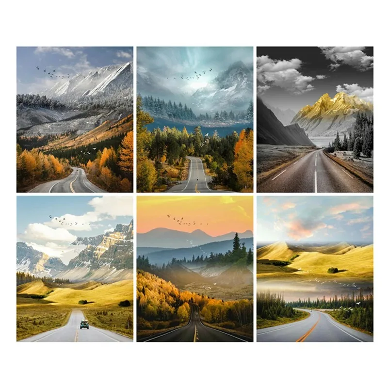 5D Square Diamond Painting Road Full Diamond Landscape Mosaic Dream of going to a distant highway Mountain Handmade gifts Decor
5D Square Diamond Painting Road Full Diamond Landscape Mosaic Dream of going to a distant highway Mountain Handmade gifts Decor