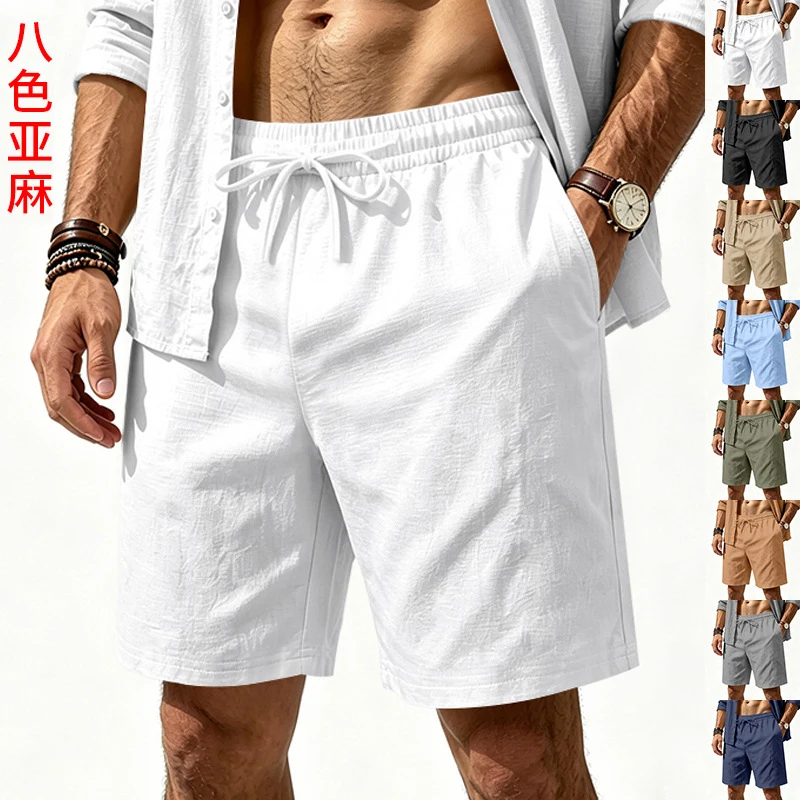 Men's loose five-point shorts with elastic drawstring waist, comfy and casual, perfect for outdoor activities and beach vacation
Men's loose five-point shorts with elastic drawstring waist, comfy and casual, perfect for outdoor activities and beach vacation