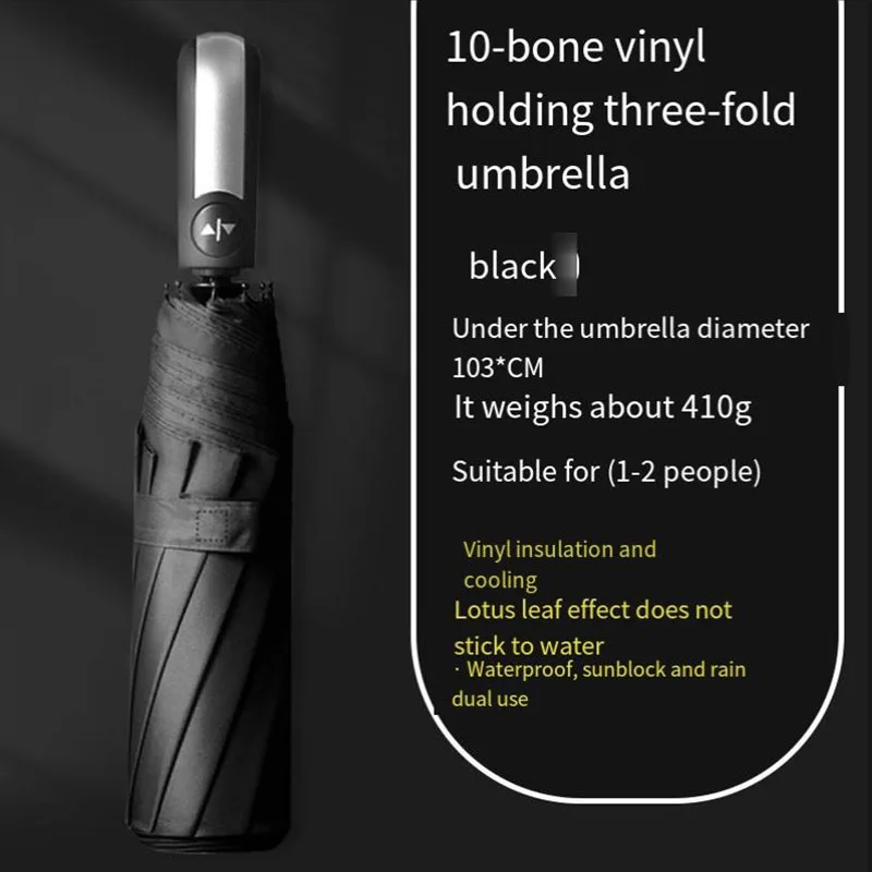 Автоматический складной виниловый зонт, прочный зонт с десятью спицами, ветрозащитный и водонепроницаемый, большой зонт для деловых нужд
Автоматический складной виниловый зонт, прочный зонт с десятью спицами, ветрозащитный и водонепроницаемый, большой зонт для деловых нужд