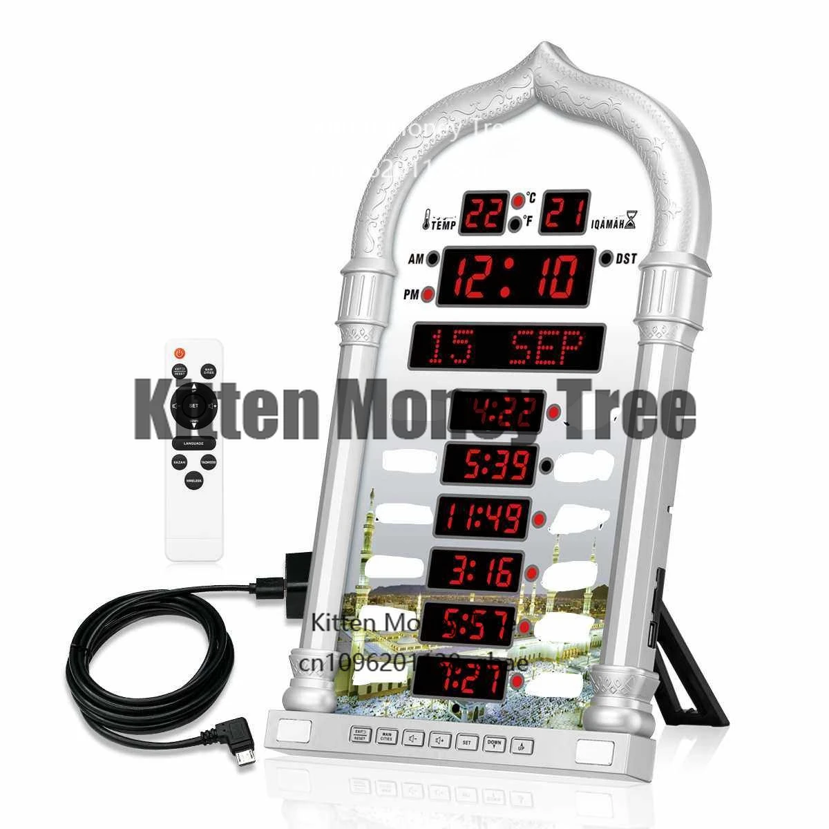 Desktop desktop alarm clock, digital perpetual calendar, Bluetooth support
Desktop desktop alarm clock, digital perpetual calendar, Bluetooth support