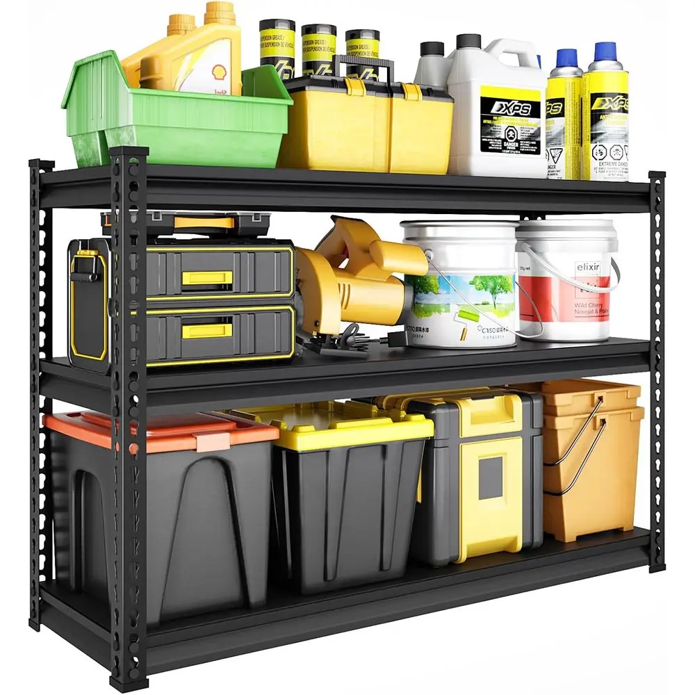 48" W Garage Shelving Heavy Duty, 1500LBS Loads Adjustable Garage Storage Shelves, 3-Tier Metal Shelving Units and Storage Racks
48" W Garage Shelving Heavy Duty, 1500LBS Loads Adjustable Garage Storage Shelves, 3-Tier Metal Shelving Units and Storage Racks
