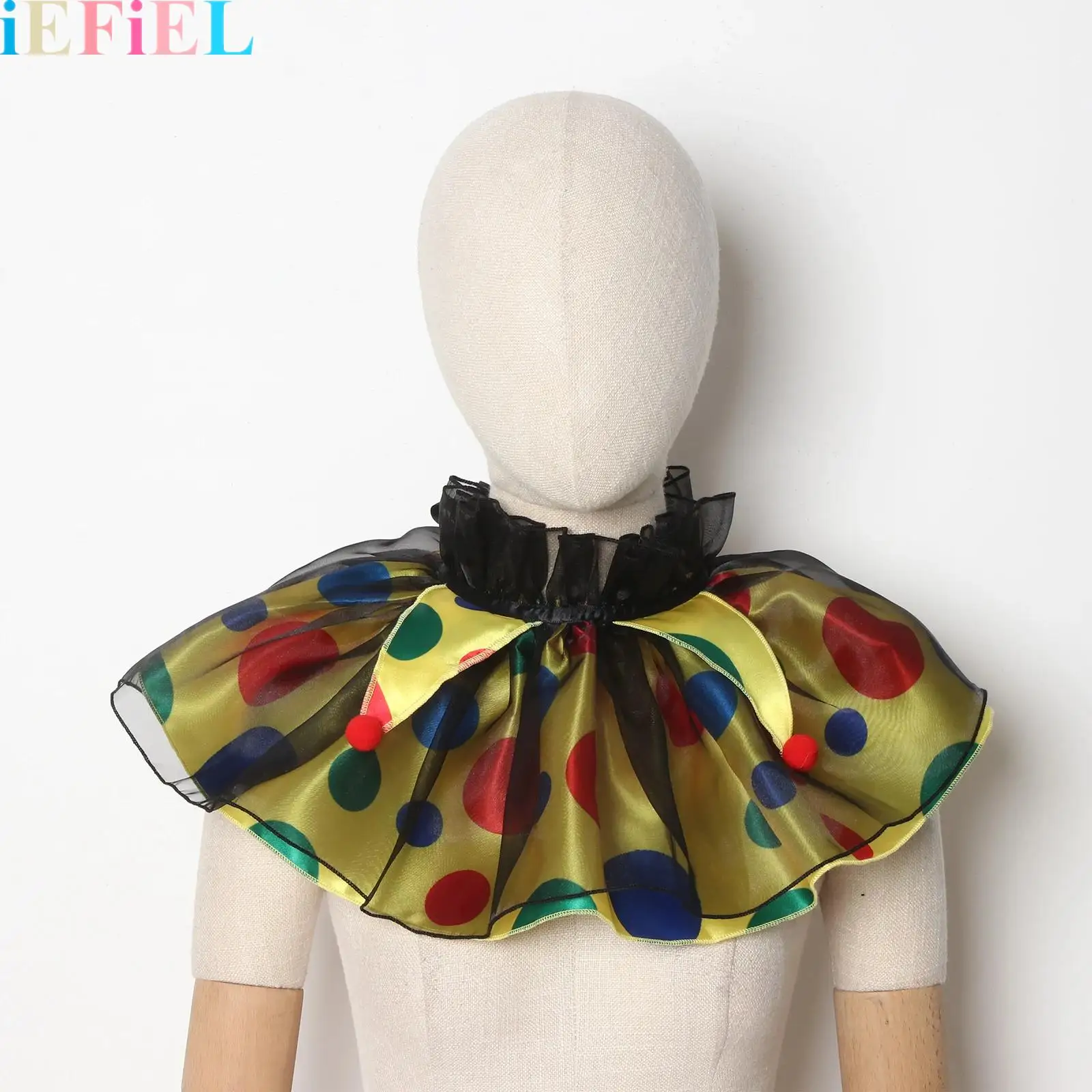 Unisex Adult Clown Neck Scarf with Adjustable Strap Vintage Layered Ruffled Faux Collar for Role-playing Carnival Circus
Unisex Adult Clown Neck Scarf with Adjustable Strap Vintage Layered Ruffled Faux Collar for Role-playing Carnival Circus