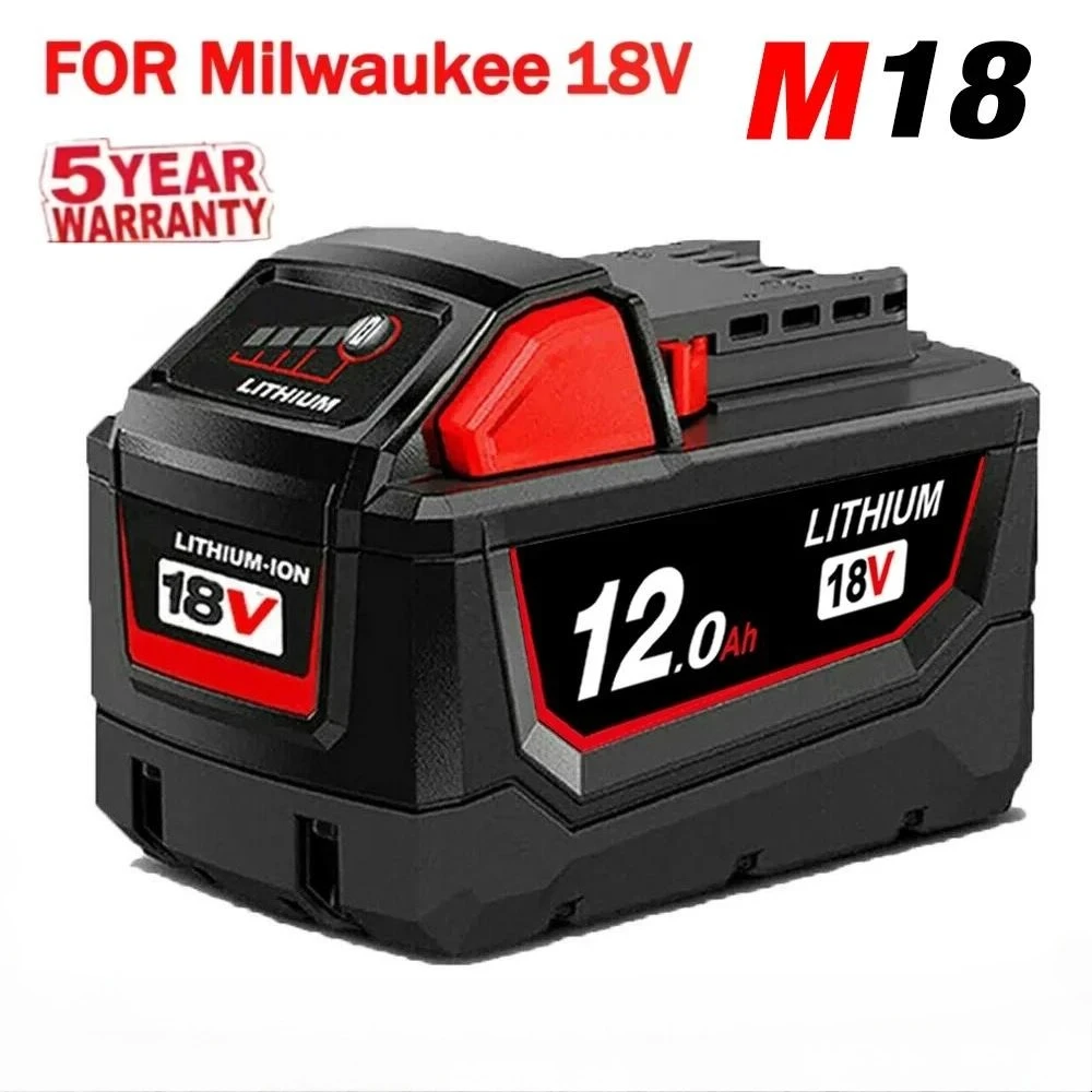 Battery For Milwaukee M18 Original 18V 12.0Ah Replacement Lithium Ion Power Tool Batteries 48-11-1815 48-11-1850 48-11-1860 Z50
Battery For Milwaukee M18 Original 18V 12.0Ah Replacement Lithium Ion Power Tool Batteries 48-11-1815 48-11-1850 48-11-1860 Z50