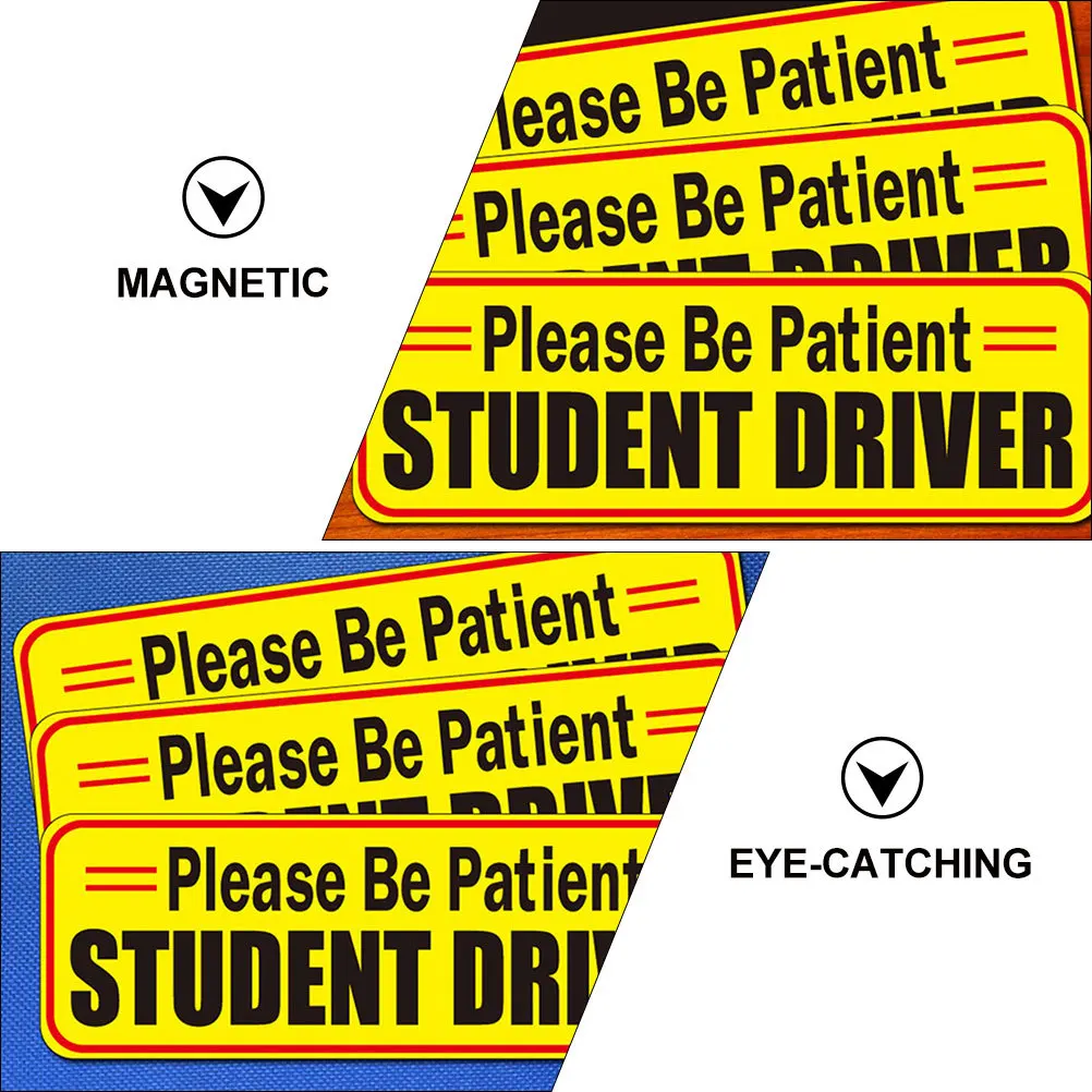 3Pcs Sticker Reflective Magnetic PVC Car Signs for New Drivers Vehicle Safety Reusable Bright Color
3Pcs Sticker Reflective Magnetic PVC Car Signs for New Drivers Vehicle Safety Reusable Bright Color