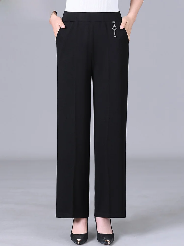 Slimming Straight Leg Casual Pants for Middle-Aged Mothers Spring Autumn Style Women's Long Pants Comfortable Natural Waist
Slimming Straight Leg Casual Pants for Middle-Aged Mothers Spring Autumn Style Women's Long Pants Comfortable Natural Waist