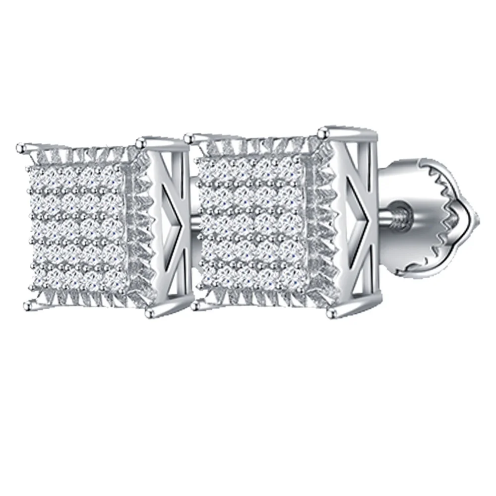 Square 925 Sterling Silver Ladies Moissanite Stud Earrings for Women Wedding Gifts
Square 925 Sterling Silver Ladies Moissanite Stud Earrings for Women Wedding Gifts
