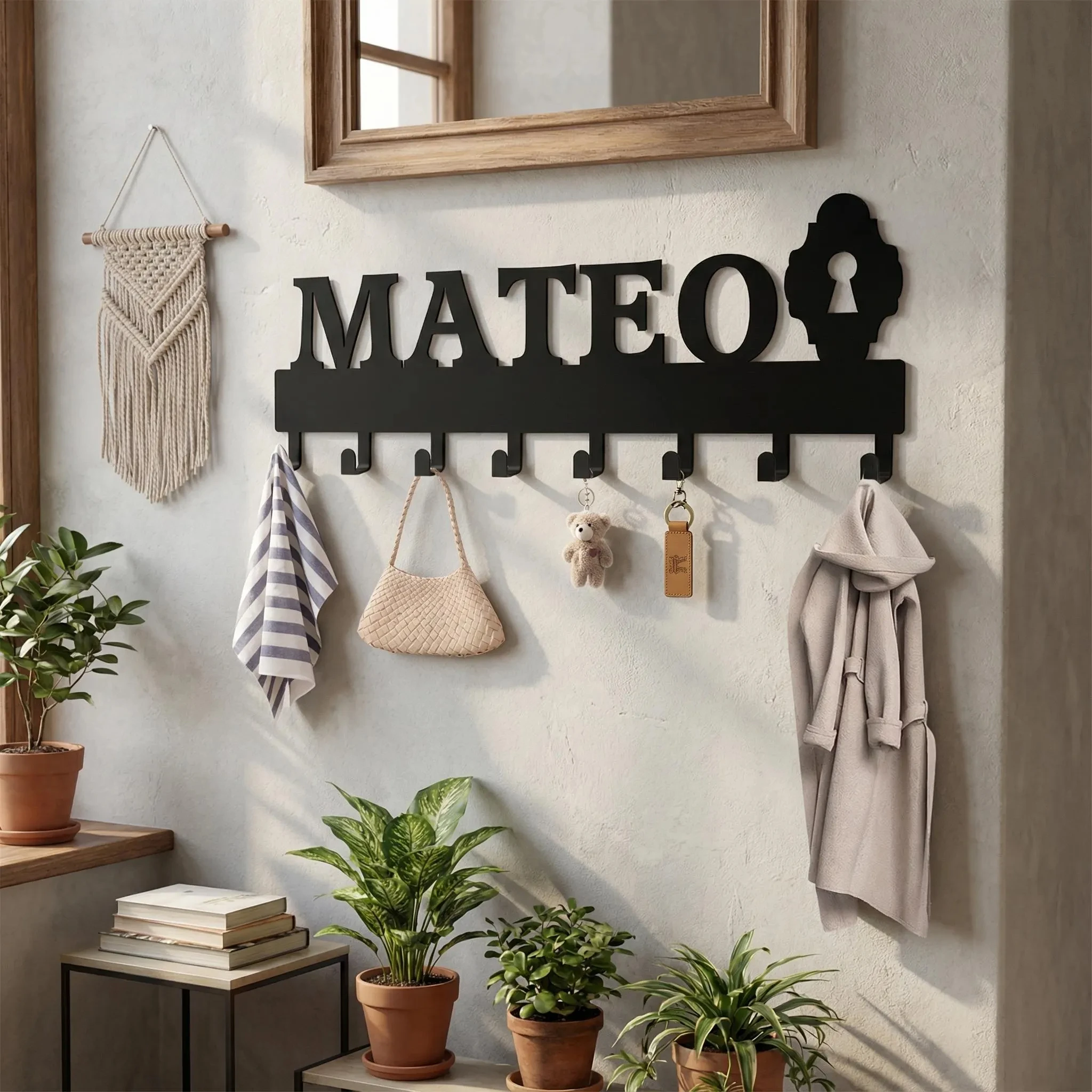 Metal Key Holder For Wall,Key Organizer,Coat Rack,Metal Hook Rack,Key Hanger,House Warming Presents New Home,Key Hook For Wall
Metal Key Holder For Wall,Key Organizer,Coat Rack,Metal Hook Rack,Key Hanger,House Warming Presents New Home,Key Hook For Wall