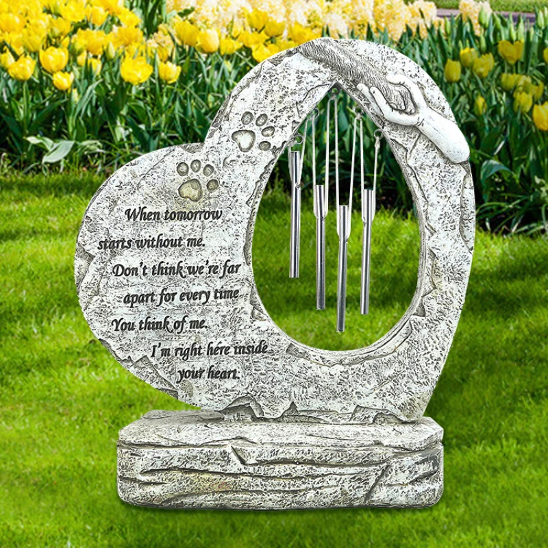 Wind chimes love pet tombstones creative animal monuments garden ornaments courtyard decoration resin crafts garden decor
Wind chimes love pet tombstones creative animal monuments garden ornaments courtyard decoration resin crafts garden decor